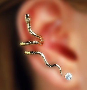 gold snake ear cuff